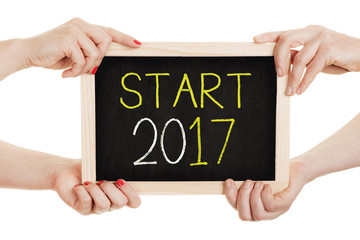 Silvester Kreidetafel Start 2017