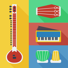 Pakistan musical instruments icons