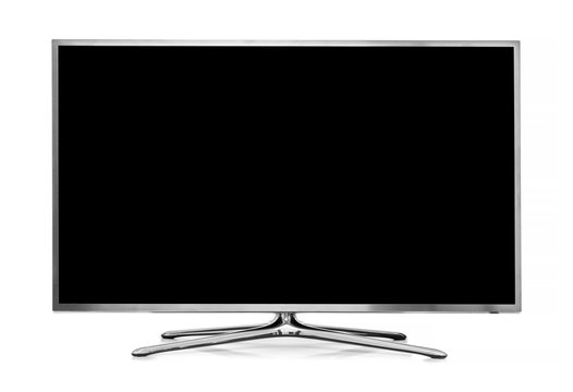 big led tv isolated on white background