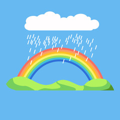 Rainbow icon flat. LGBT concept image.