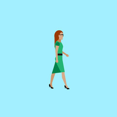flat illustration of businesswoman