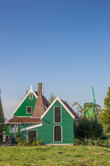 Fototapeta na wymiar Typical dutch wooden houses in Zaanse Schans