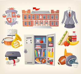 School items and stickers