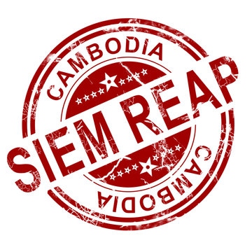 Red Siem Reap stamp
