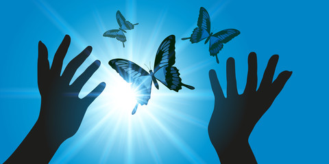 Lâché de papillons - Liberté © pict rider