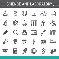 Science and Laboratory icon set