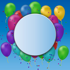 circle banner on party background
