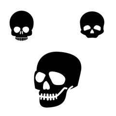 Skull vector icon set.