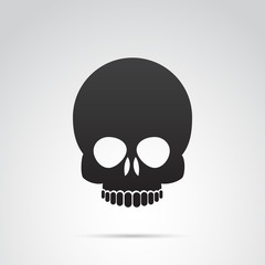 Skull vector icon. 