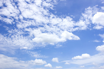 clouds in the blue sky background