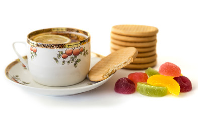 cup of tea with lemon