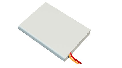 empty white book notebook calendar - isolated on white background