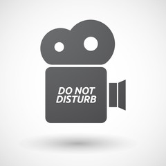 Isolated film camera icon with    the text DO NOT DISTURB