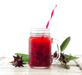 Glass of roselle juice