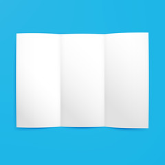 Empty Tri Fold Paper Mockup