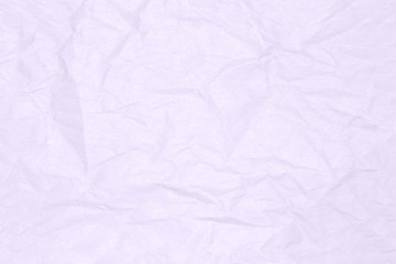 Recycled crumpled light purple paper texture or paper background for design with copy space for text or image.