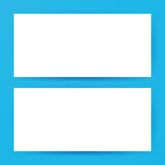 Fototapeta premium Two Horizontal Blank Banners Mockup