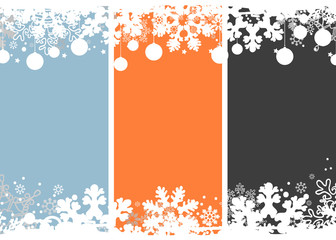 Set Of Winter Christmas Holiday Snowflakes Background