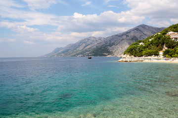 Fototapeta premium Beautiful seascape and mountains