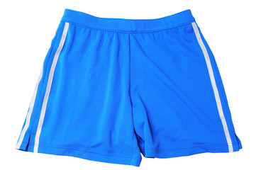 Blue Running Fitness Athletic Wear Shorts on White