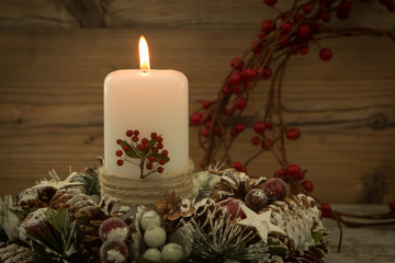 Elegant centerpiece for the Christmas table