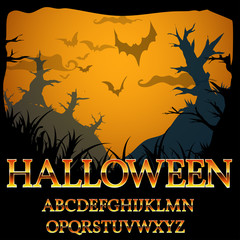 Fantasy style alphabet