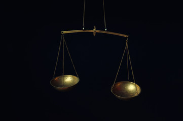 Old fashioned scale as a symbol of justice