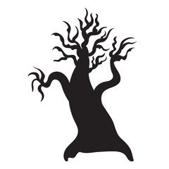 Tree silhouette isolated illustration