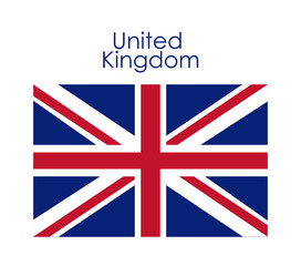 United kingdom flag icon. Europe nation and government theme. Isolated design. Vector illustration