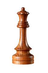 Black Queen chess piece isolated on white