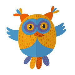Vector image of cute owl for kindergarten
