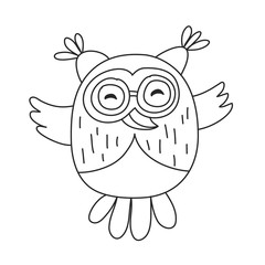 Vector image of cute owl for kindergarten