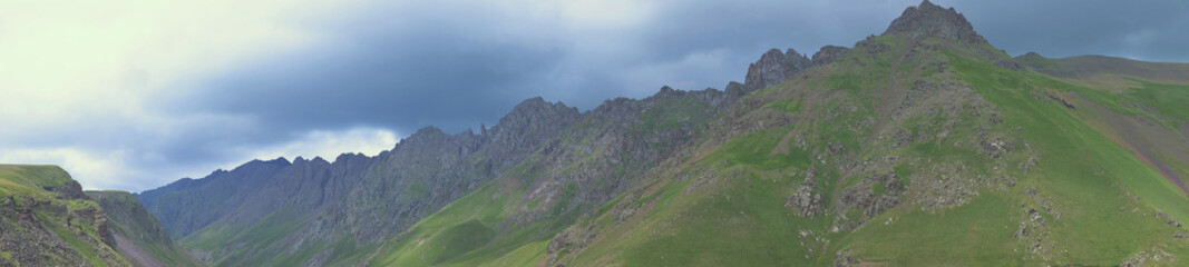 Panorama of a mountain valley