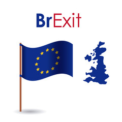 Brexit of the eruropean union icon. Europe nation and government theme. Colorful design. Vector illustration