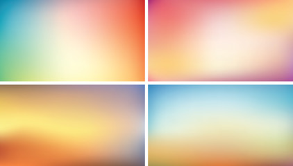 Blurred background set 16:9 abstract vector wallpaper for webdesign