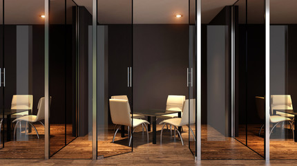 The Conceptual offices. Office array. 3d rendering.