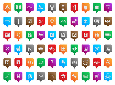 Square Map Icons