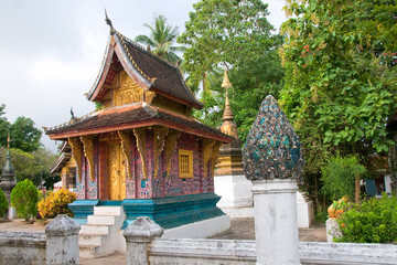 Wat Xieng Thong, one of the Buddha complexes in Luang Prabang, Laos which is the UNESCO World Heritage city 