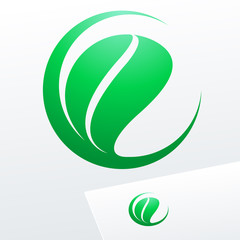 Round vector sign. Logo for Ecology, Cosmetic, Pharmacy and Medicine activity