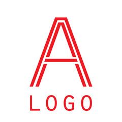 Logo A letter. Isolated on white background. Vector sign.