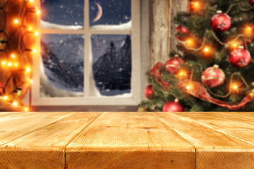 wooden desk space and window place 