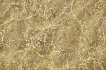 A full page of shallow sea water rippling over a yellow sandy beach background texture