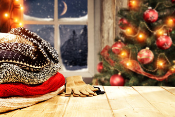 desk and xmas time 