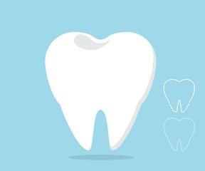 human teeth flat design