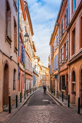 Fototapeta na wymiar Rue toulousaine, Occitanie en France