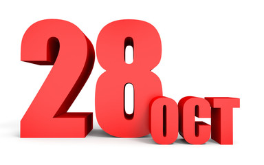 October 28. Text on white background.
