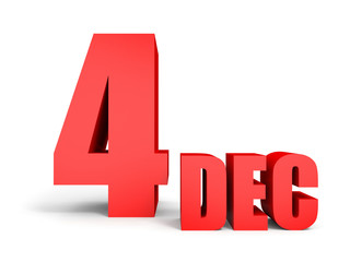 December 4. Text on white background.