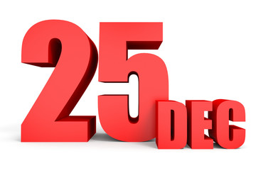 December 25. Text on white background.