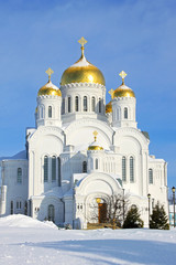  Savior Transfiguration Cathedral of the famous Holy Trinity Seraphim-Diveevo monastery in village of Diveevo, Russia