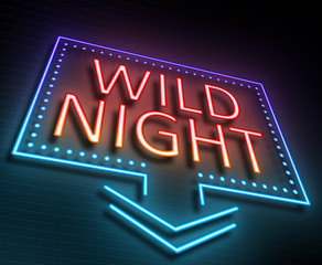 Wild night concept. - obrazy, fototapety, plakaty